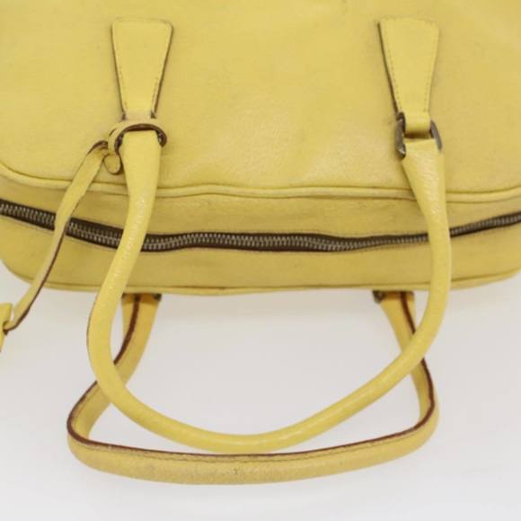 PRADA Hand Bag Leather Yellow Auth cl744 - Picture 7 of 16